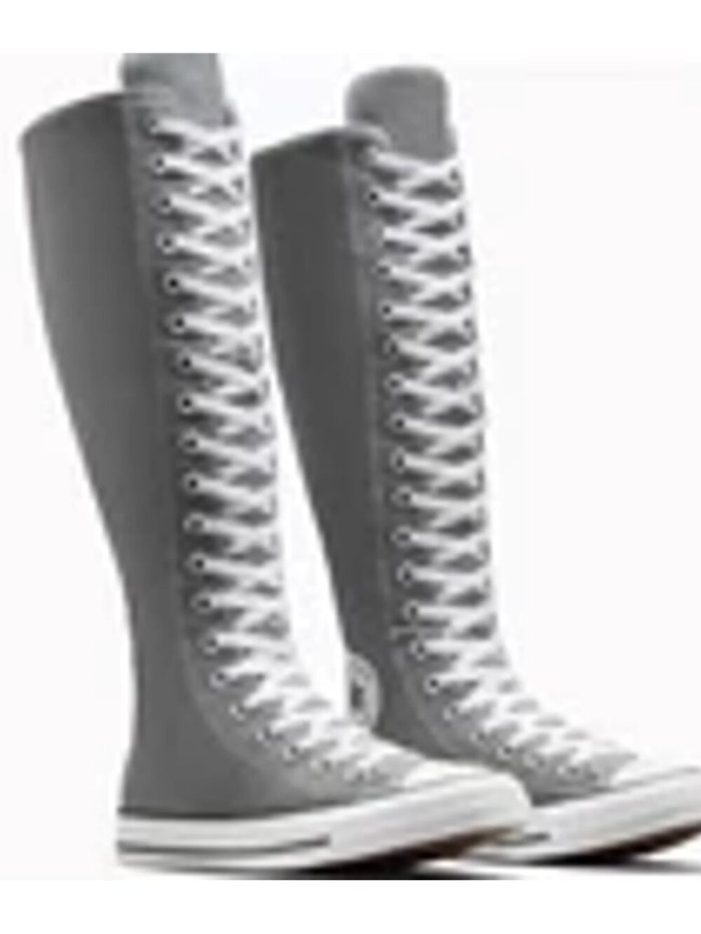 New Converse Women Chuck Taylor All Star XXHi Knee High Gray Sharkskin Sneakers